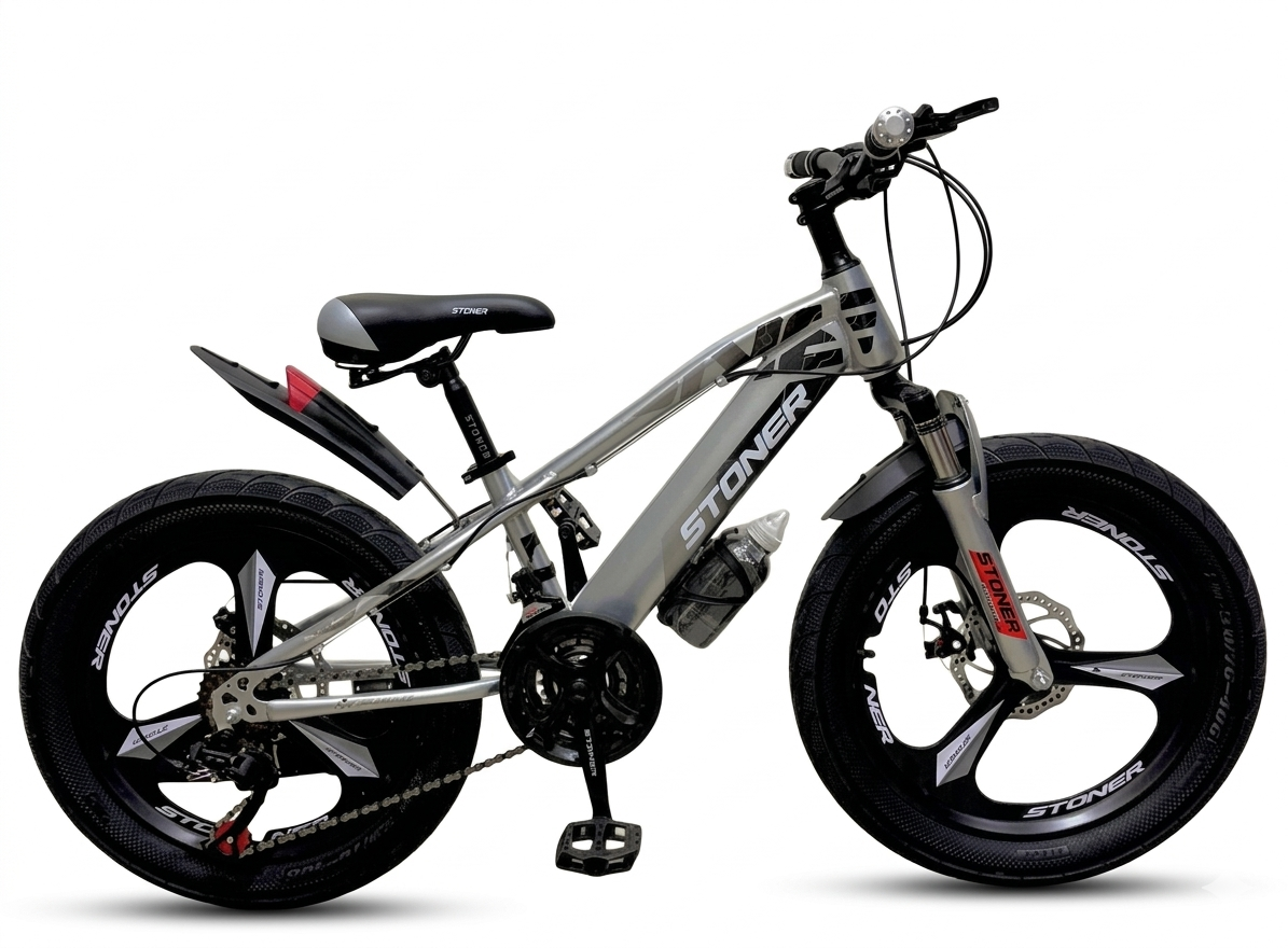 STONER 52 Aluminum Mountain Bike | Black & Grey | 20 Inch (CBF005)