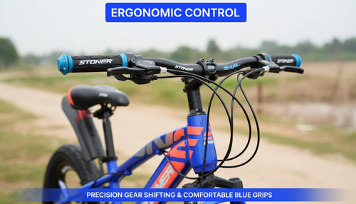STONER 52(3) Aluminum Mountain Bike | Blue & Grey | 20 Inch (CBF005)