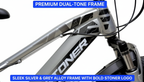 STONER 52 Aluminum Mountain Bike | Black & Grey | 20 Inch (CBF005)