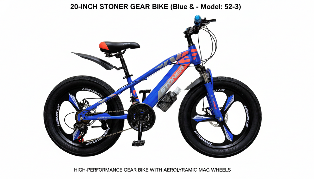 STONER 52(3) Aluminum Mountain Bike | Blue & Grey | 20 Inch (CBF005)